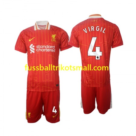 Fußballtrikots Liverpool Virgil 4 Kinder 2024-2025 Kurzarm Heimtrikotsatz kaufen